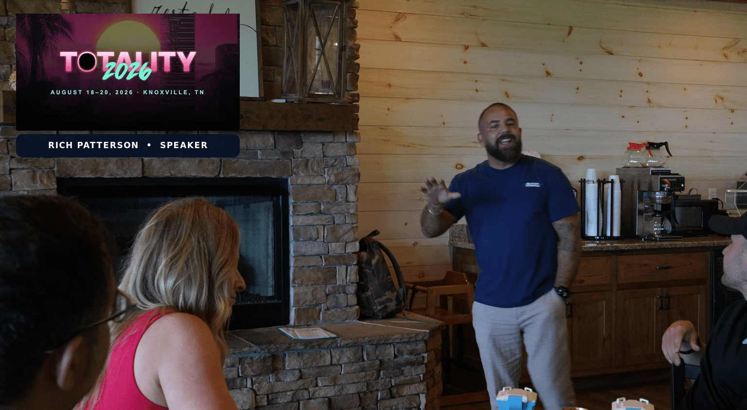 Rich Patterson speaking at Totality 2026